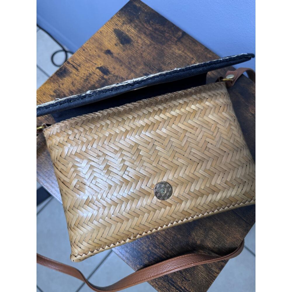 Bohemian Navajo Style Weaving Wicker Crossbody Bag. - Picture 4 of 6